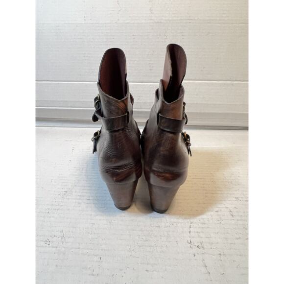 Munoz Vrandecic Handmade Wood Heel Leather Heels Shoes Euro Sz 37 US 6.5 - Picture 10 of 12